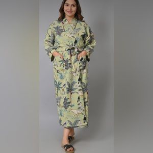 Bohemian Jungle print Kimono/Robe.